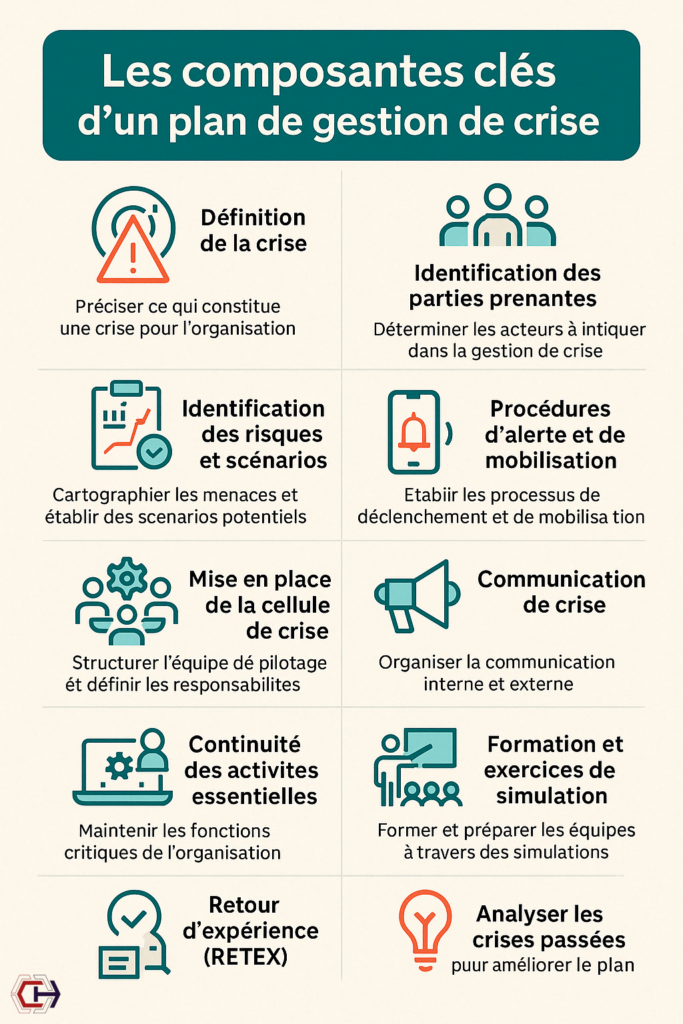 Plan de gestion de crise infographie