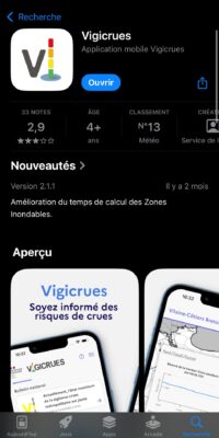 vigicrues app vigicrues application