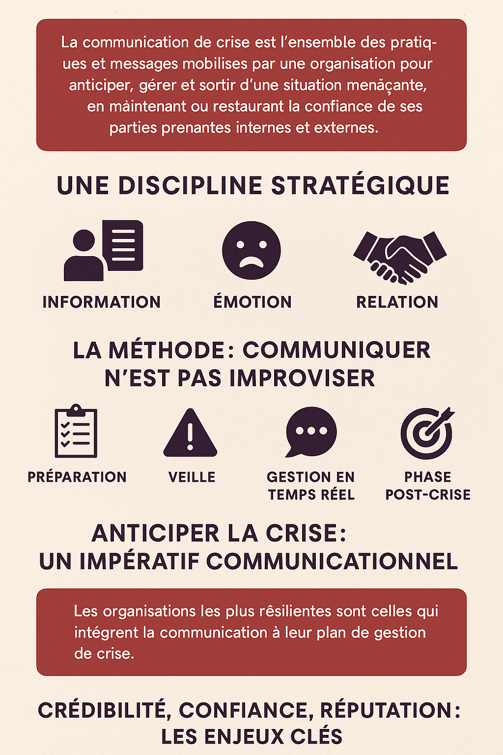 Définition de la communication de crise - stratégies, méthodes